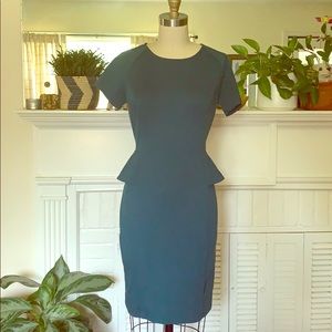 Mossimo Teal Pencil Dress With Peplum
